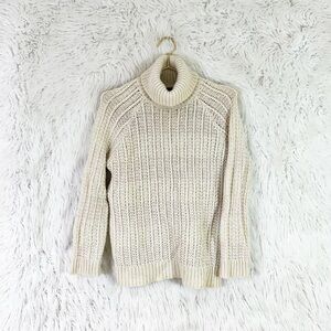 Lauren Ralph Lauren cream wool and alpaca blend turtleneck sweater